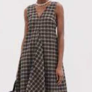 Ganni Sleeveless Plaid Dress